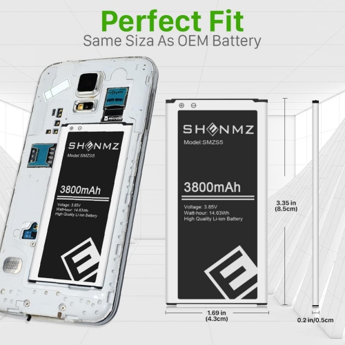 Galaxy S5 y,[Upgraded] 3800mAh Li-ion Replacement y for Samsung Galaxy S5 Active Sport Sprint SM-G860 &