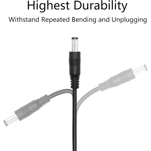 2Pcs USB to DC 5.5mm x 2.5mm Power Cord 3FT, USB 2.0 A Male to DC 5.5mm x 2.5mm Male Plug 5V 3A Power Charging Cable,