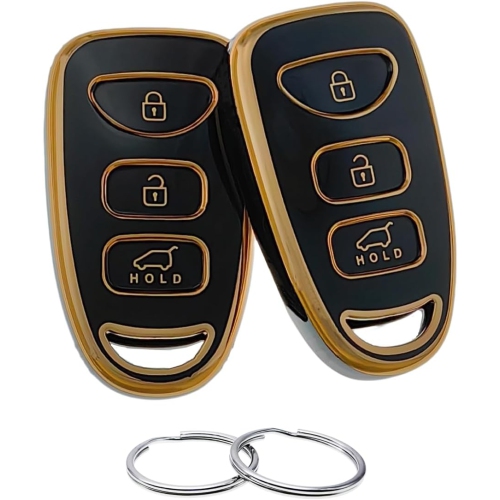 Étui pour porte-clés en TPU compatible avec Hyundai Accent Elantra Genesis Sonata Kia Forte Optima Rondo 2006-2020