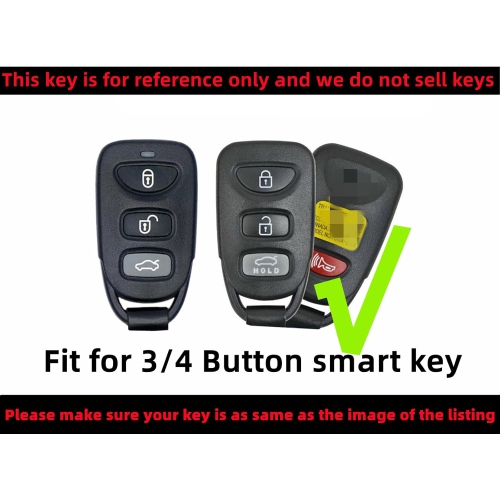 Étui pour porte-clés en TPU compatible avec Hyundai Accent Elantra Genesis Sonata Kia Forte Optima Rondo 2006-2020