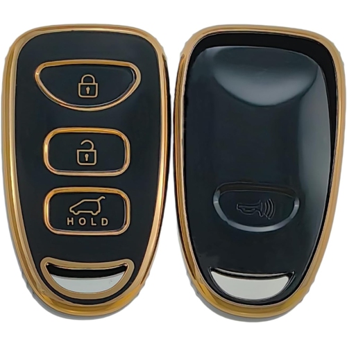 Étui pour porte-clés en TPU compatible avec Hyundai Accent Elantra Genesis Sonata Kia Forte Optima Rondo 2006-2020