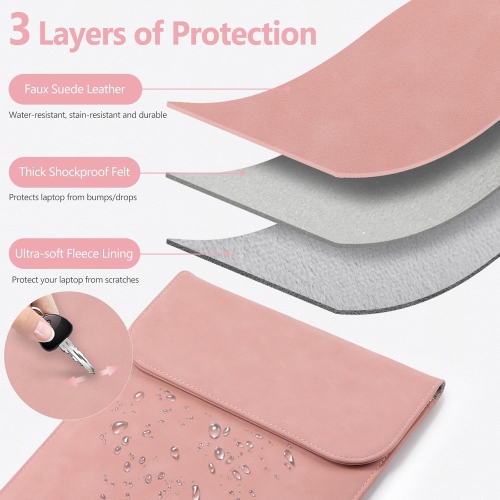 13.3-14 Inch Laptop Sleeve Bag for MacBook Pro 14 M3/M2/M1 Pro/Max A2992 A2918 A2779 A2442 2024-2021, MacBook Air