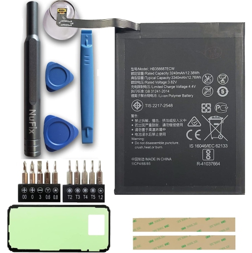 NUFIX  Replacement Y Compatible With Huawei P30 Lite Hb356687Ecw 3340Mah Y Replacement Kit P30 Lite
