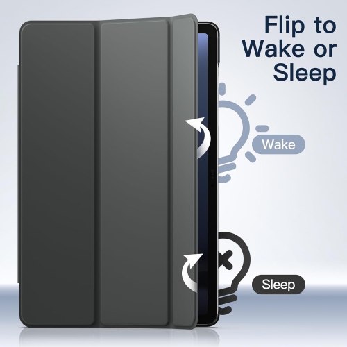 Case for Samsung Galaxy Tab S9 FE 10.9-Inch, Slim Translucent Back Tri-Fold Stand Protective Tablet Cover,