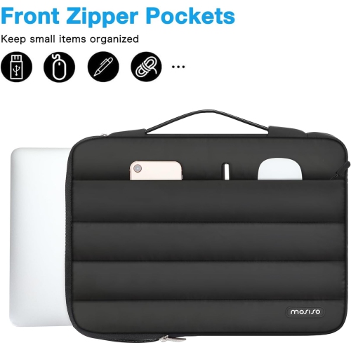 360 Protective Puffy Laptop Sleeve 13-13.3 inch for Women Men, Carrying Case Compatible with MacBook Air 13,