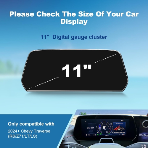 (2pcs) 2024 Traverse Dashboard Screen Protector for Chevrolet Traverse 11-inch Dashboard,2024 Chevy