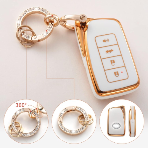 Key Fob Cover Compatible with Lexus, Soft TPU Key Case Protection Shell Fit Lexus RX ES GS LS NX RS GX LX RC
