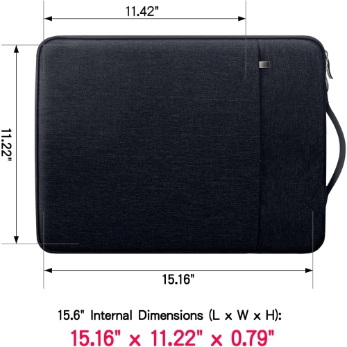 RAINYEAR 15.6 Inch Laptop Sleeve Case Compatible with 15.6" Notebook Computer Chromebook,Handbag with Handle Front