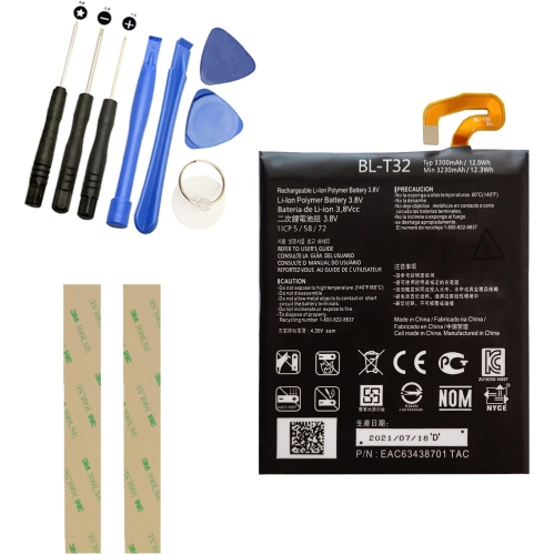 NUFIX  Replacement Y Compatible With Lg G6 Bl-T32 3300Mah Y Replacement H873 Lgh873 (Basic Kit)