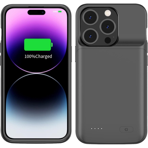 YISHDA  Y Case for Iphone 14 Pro Max, 8500Mah Ultra-Slim Portable Charger Case Rechargeable Y Pack Charging