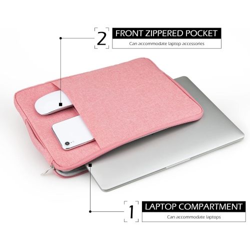 aYoung 16 Inch Laptop Sleeve Case Water-Resistant Carrying Cover Bag with Front Pocket Retractable Handle Computer