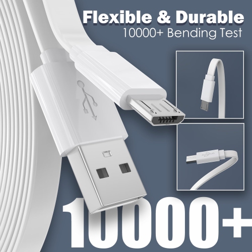 2 Pack 30FT Flat Power Extension Cable for WyzeCam, YI Camera NestCam Blink Wyze Cam OG Wyze Cam Pan Netvue Kasa Cam