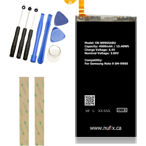 y Replacement for Samsung Note 9 4000mAh Compatible Replacement y EB-BN965ABU EB-BN965ABE N960W N960U