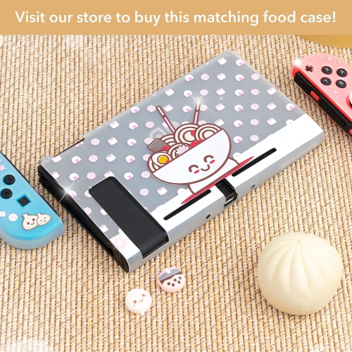 Boba Dumpling Thumb Grips | Cute Food Pork Bun Face Bubble Tea | Kawaii Japanese Button Joystick Cap Cover