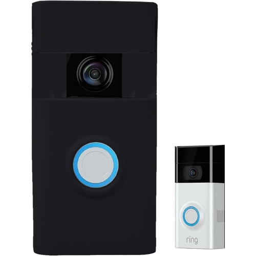 Silicone Skin Case Compatible with Ring y Doorbell Plus Cover, UV & Weather Protection for Ring Doorbell Cover