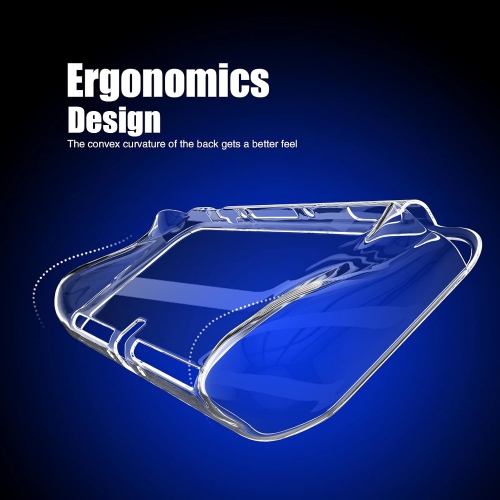 TPU Case Cover for Switch O, Clear Protective Case Compatible with Nintendo Switch O Model with Tempered Gl