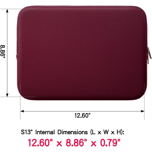 RAINYEAR 13 Inch Laptop Sleeve Case Bag with Accessories Pouch, Compatible with 2021 2022 MacBook 13.6" M2 A2681, 13.3