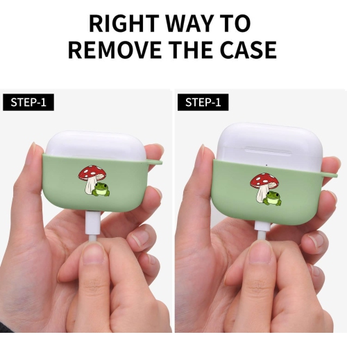 Compatible with Airpods Pro 2nd Generation Case, Cute AirPods Pro 2 Case Cover Mushroom Frog Printed Protective