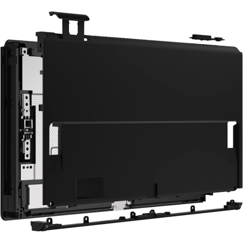 EXTREMERATE  Diy Console Back Plate for Switch O Replacement Housing Shell Case for Nintendo Switch O In Black