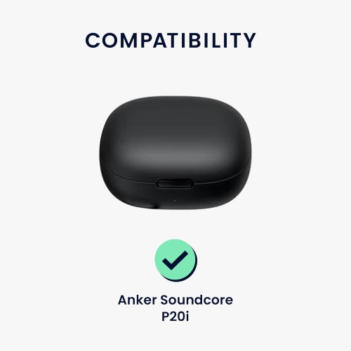 Silicone Case Compatible with Anker Soundcore P20i Case Cover - Don't Touch My Headphones White/Black/Black