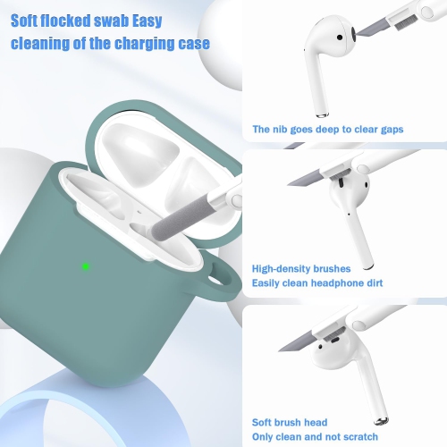 for AirPods Case Cover, Military Grade Anti-Fall Soft Silicone Shock-Absorbing Protective for AirPods 2&1