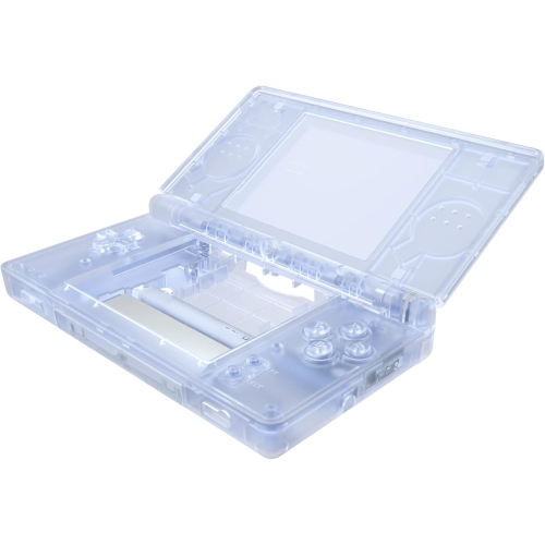 Clear Replacement Full Housing Shell for Nintendo DS Lite, Custom Handheld Console Case Cover with Buttons