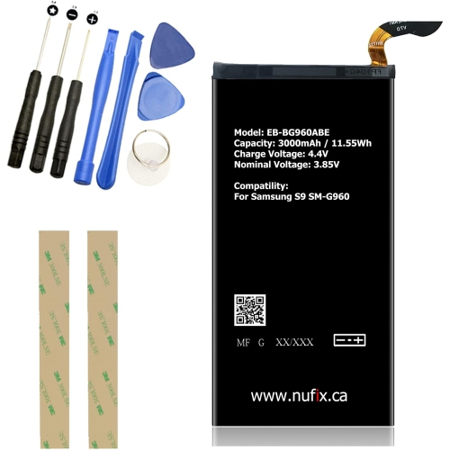 y Replacement for Samsung S9 3000mAh Compatible Replacement y EB-BG960ABE EB-BG960ABA G960W G960U