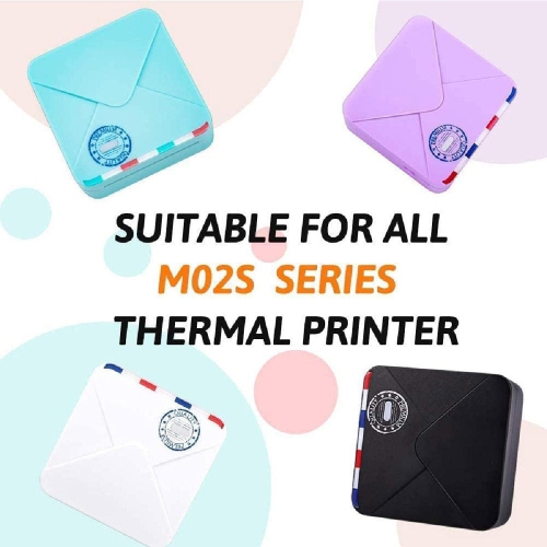 Imprimantes série M02 Pro/M02S Papier autocollant imprimable violet/bleu pâle/rose pâle autoadhésif
