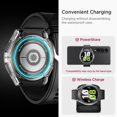 for Galaxy Watch FE 40mm/ Galaxy Watch 5 40mm/ Galaxy Watch 4 40mm Waterproof Screen Protector Case, Hard PC