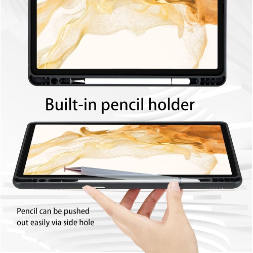 Case for Samsung Galaxy Tab S7 FE/ S8+/ S8 Plus/ S7+/ S7 Plus 12.4 inch - [S Pen Holder] Multi-Angle Viewing Stand PU