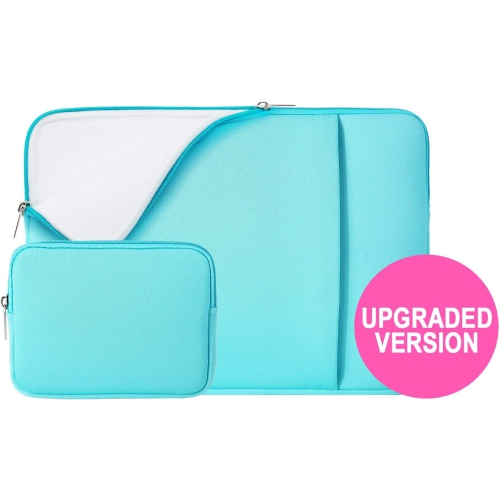 RAINYEAR 14 Inch Laptop Sleeve Case Cover Soft Lining Bag with Pocket & Accessories Pouch,Compatible with 14" Dell HP