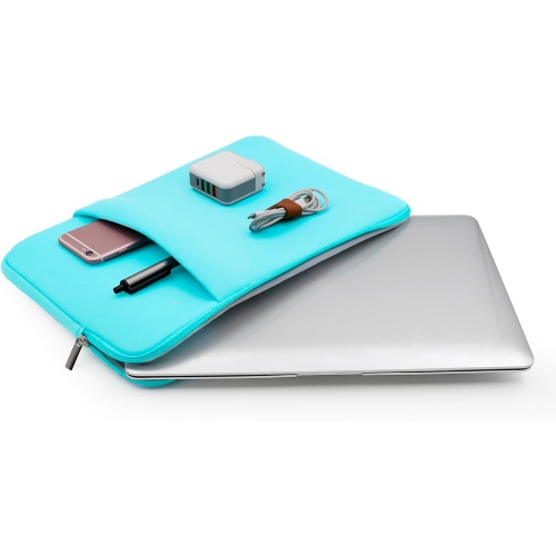 RAINYEAR 14 Inch Laptop Sleeve Case Cover Soft Lining Bag with Pocket & Accessories Pouch,Compatible with 14" Dell HP