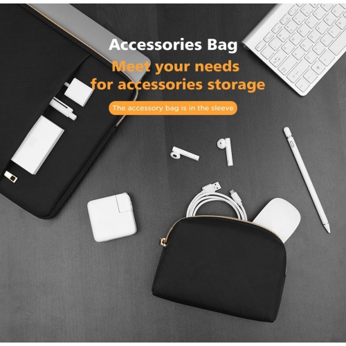 Housse pour portable de 15.6&nbsp;po avec sac pour accessoires pour MacBook Pro M1 M2 Max de 16&nbsp;po/16 Lenovo Legion Pro 5/15