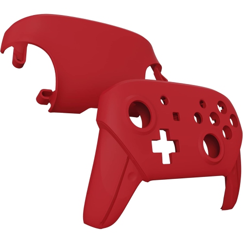 Pion Red Faceplate and Backplate for Nintendo Switch Pro Controller, Soft Touch DIY Replacement Shell