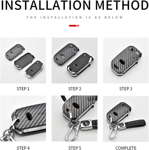 Key Fob Cover for Kia Flip Remote Stylish Key Case Holder Red