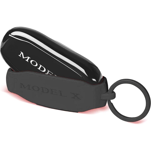for BLACK Tesla MODEL X Skin Cover Keychain Remote Key Fob Key Chain Accessory Smart Key Protective Protector Case
