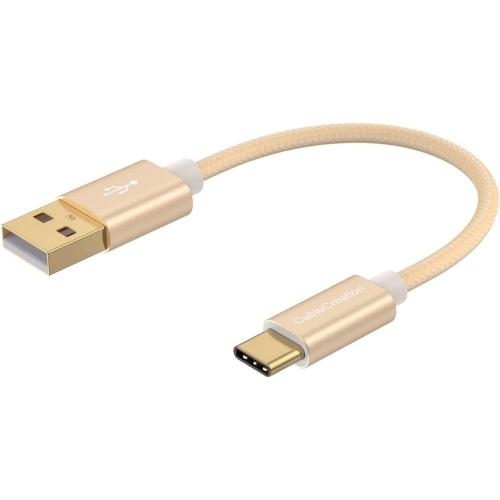 CABLECREATION  USB C to USB Cable Short, 0.5Ft Sturdy USB C to USB A Short USB C Cable Fast Charging 3A 480Mbps Data USB