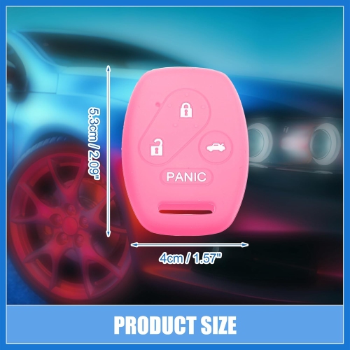 Smart Key Fob Cover Case 4 Buttons Skin Protector for Honda Accord Civic CR-V Element Pilot Silicone Black Pink
