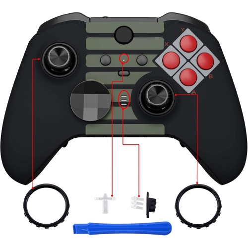 Clic NES Style Faceplate Cover, Front Housing Shell Case Replacement Kit for Xbox One Elite Series 2