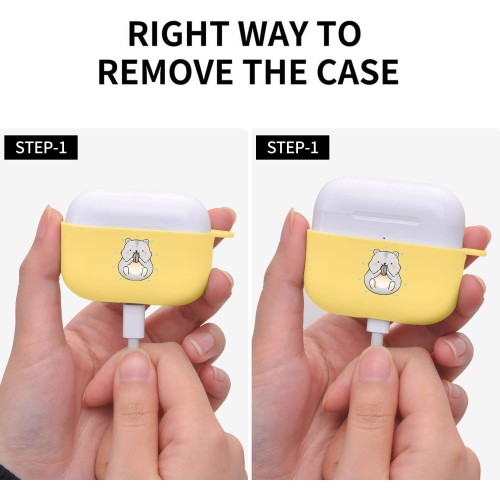 Compatible with Airpods Pro 2nd Generation Case, Cute AirPods Pro 2 Case Cover Hamster and Love Heart Printed