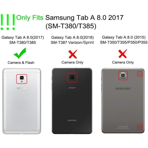 Custer – Étui pour Samsung Galaxy Tab A 8,0 2017 T380 T385, étui en cuir PU pour Samsung Galaxy Tab A 8,0 2017