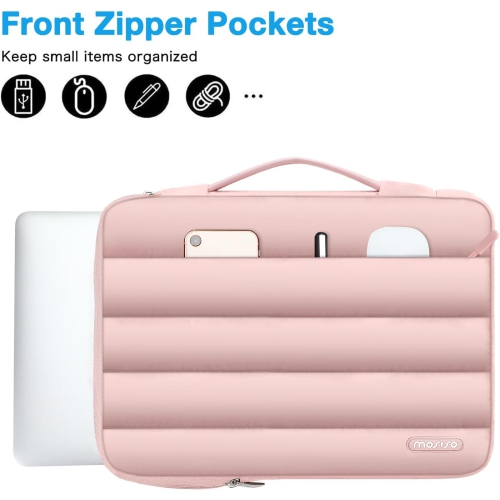 360 Protective Puffy Laptop Sleeve 13-13.3 inch for Women Men, Carrying Case Compatible with MacBook Air 13,