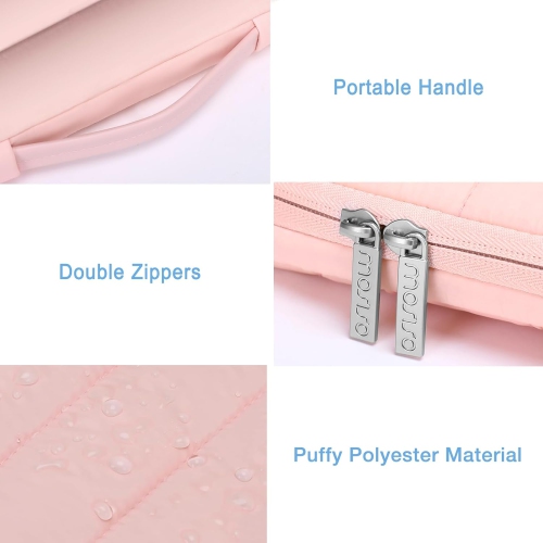 360 Protective Puffy Laptop Sleeve 13-13.3 inch for Women Men, Carrying Case Compatible with MacBook Air 13,