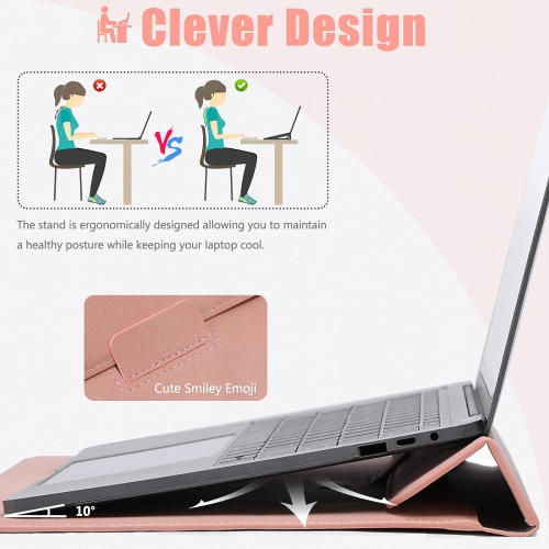 13 Inch Laptop Sleeve Case with Stand for 2024-2018 MacBook Air 13 M3 M2 M1, 2024-2016 MacBook Pro 13 M2 M1, iPad