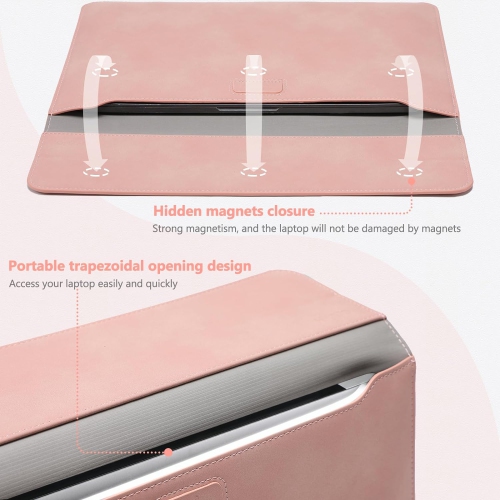 13 Inch Laptop Sleeve Case with Stand for 2024-2018 MacBook Air 13 M3 M2 M1, 2024-2016 MacBook Pro 13 M2 M1, iPad