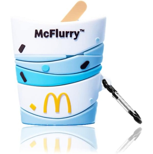 Cute Case Cover Compatible with AirPods 3rd with Carabiner Keychain Hook,Funny Kawaii 3D Soft Silicone