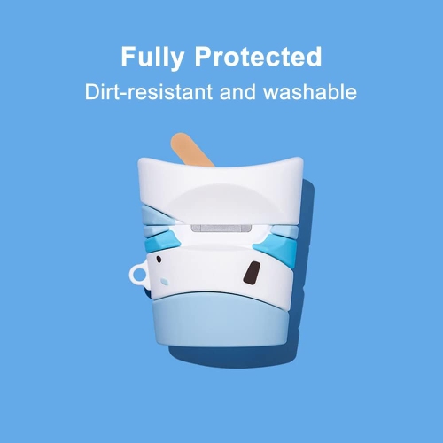 Cute Case Cover Compatible with AirPods 3rd with Carabiner Keychain Hook,Funny Kawaii 3D Soft Silicone