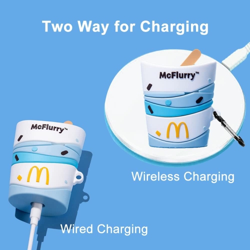 Cute Case Cover Compatible with AirPods 3rd with Carabiner Keychain Hook,Funny Kawaii 3D Soft Silicone