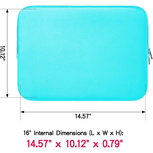RAINYEAR 16 Inch Laptop Sleeve Protective Soft Case Padded Zipper Cover Carrying Bag with Accessories Pouch, Specially