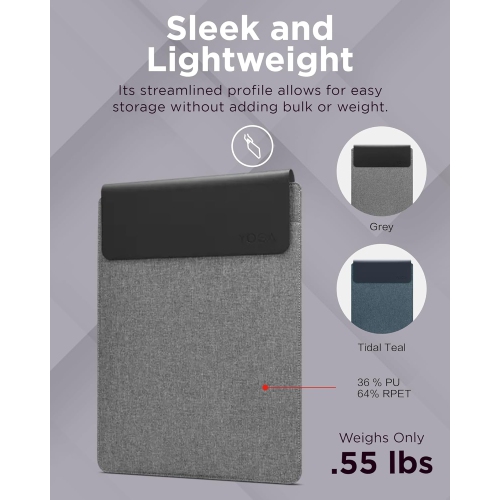 Slim Laptop Sleeve 14 Inch Notebook/Tablet - Compatible with MacBook Air/Pro - Eco-Friendly Lightweight Case